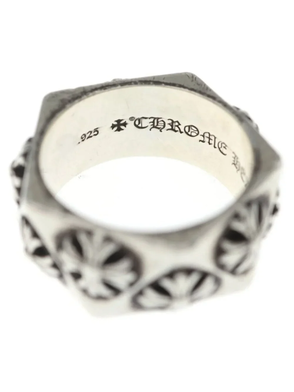 Chrome Hearts Pentagon CH Plus Ring Silver